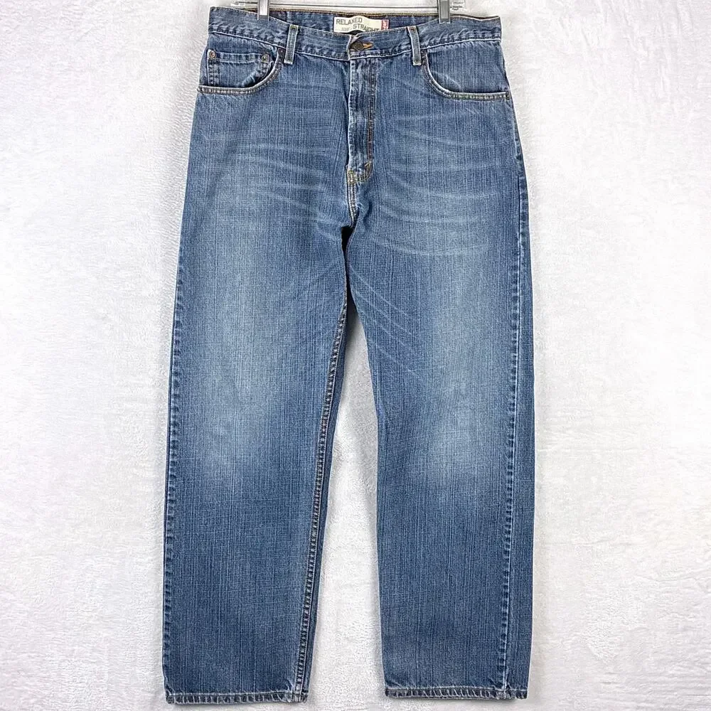 VTG Levis 559 Jeans Men 36x32 (34x32) Relaxed Straight Baggy Faded Whiskered Y2K